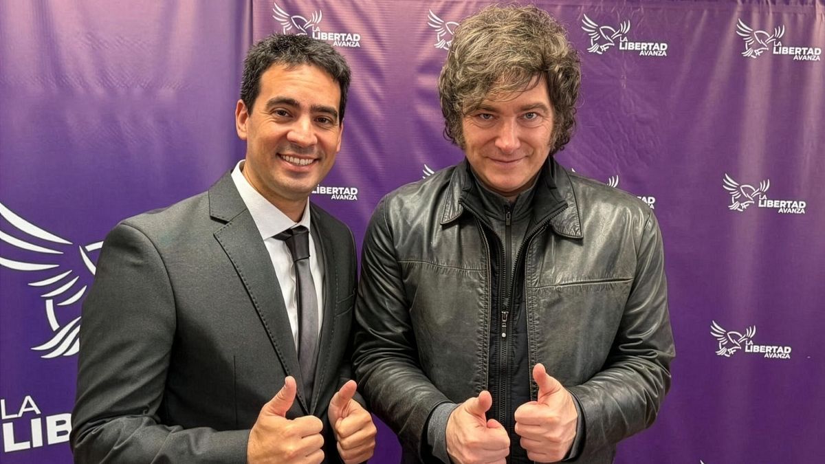 Javier Milei y Adrián Ravier.