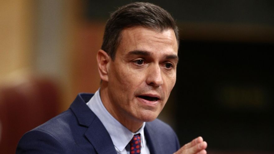 Pedro Sánchez en la sesión plenaria del Congreso de los Diputados.