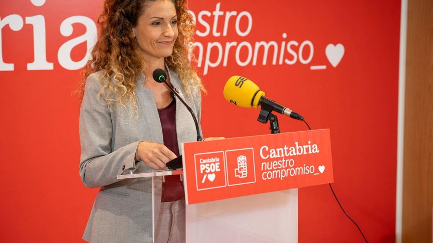 La portavoz del PSOE de Cantabria, Ainoa Quiñones