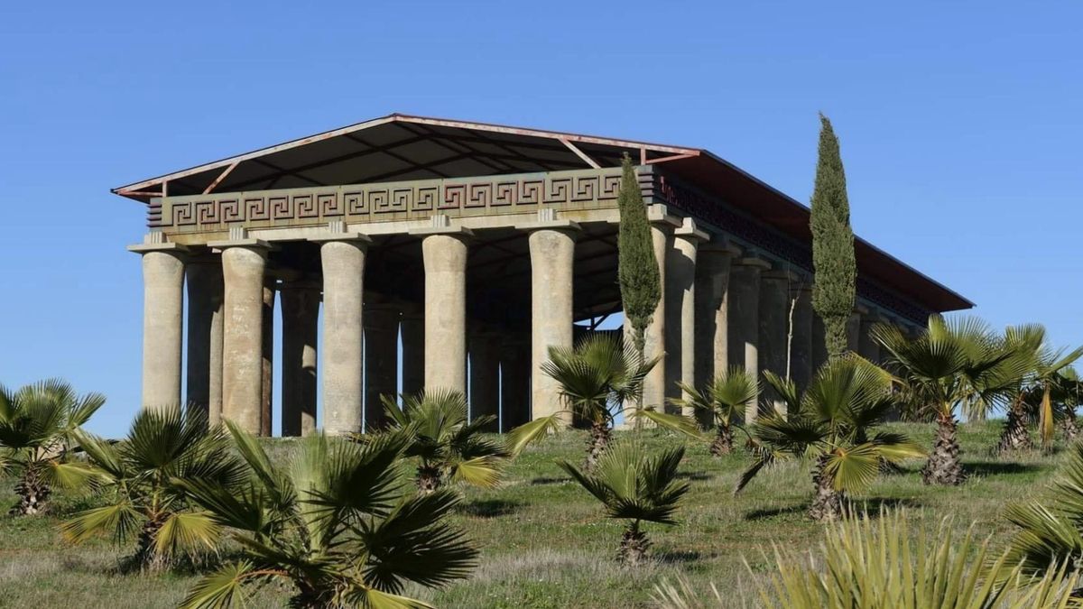 En Extremadura hay una representación hecha a base de materiales reciclados