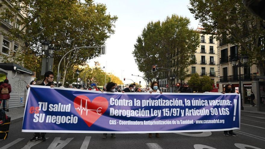 Manifestación Madrid en contra de la privatización sanitaria (CAS)