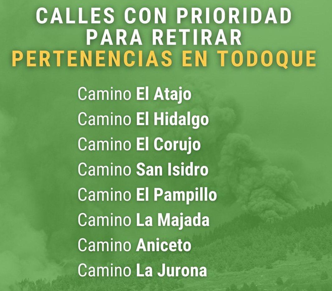 Cartel informativo elaborado por el Cabildo de La Palma.