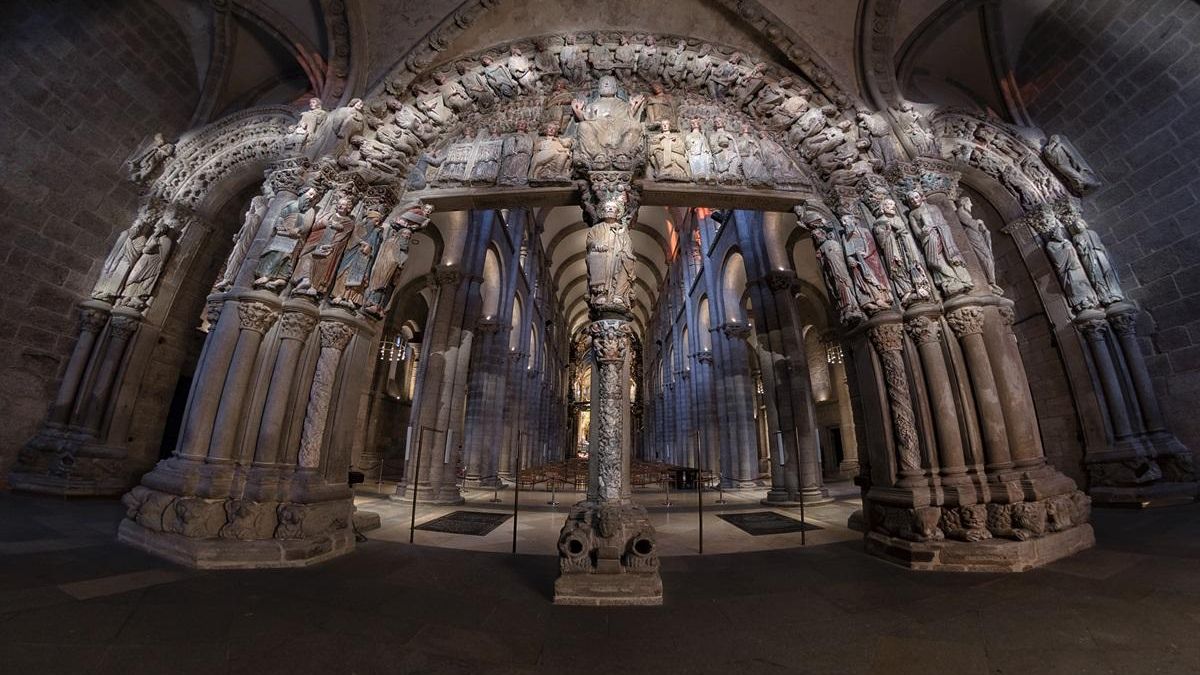 El Pórtico de la Gloria de la Catedral de Santiago.