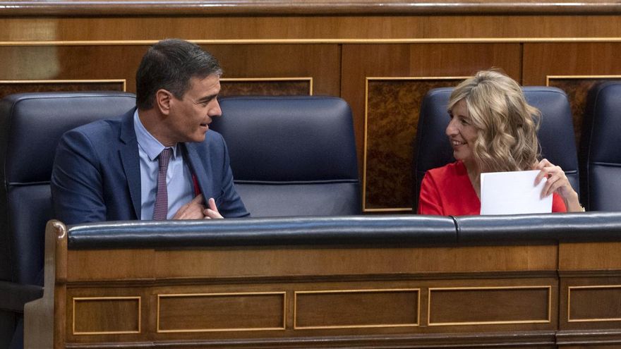 Pedro Sánchez y Yolanda Díaz.