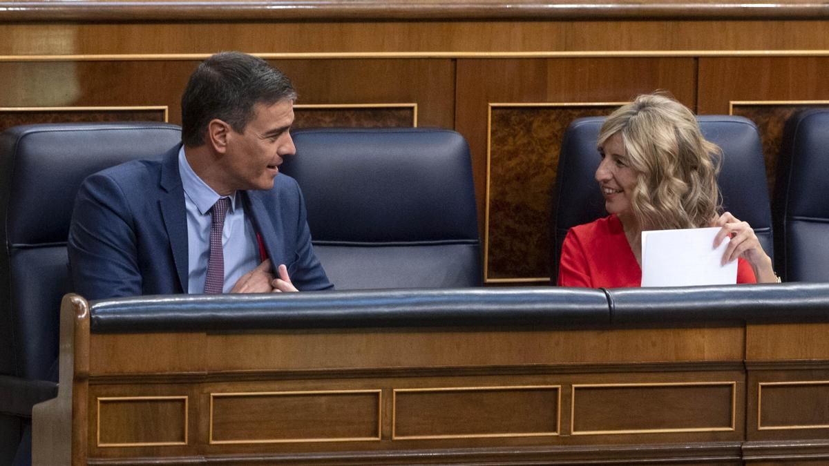 Pedro Sánchez y Yolanda Díaz.
