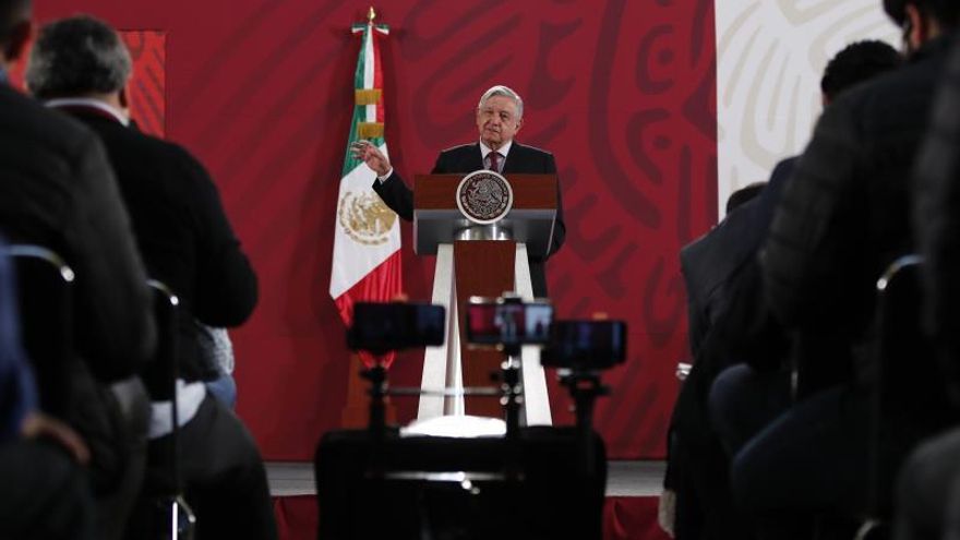 El presidente de México, Andrés Manuel López Obrador, ofrece su rueda de prensa matutina este jueves, en Ciudad de México (México).