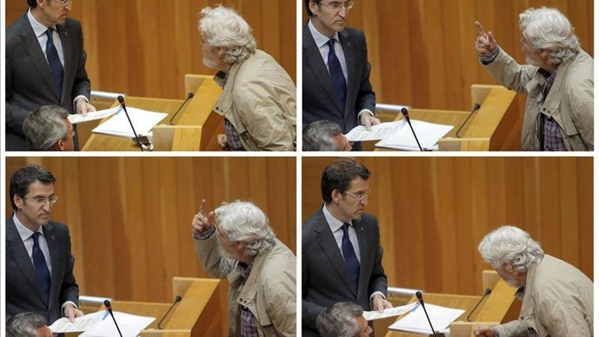 El día que Beiras golpeó el escaño de Feijóo por sus vínculos con el narco Marcial Dorado: "¡Tenga un poco de decencia!"