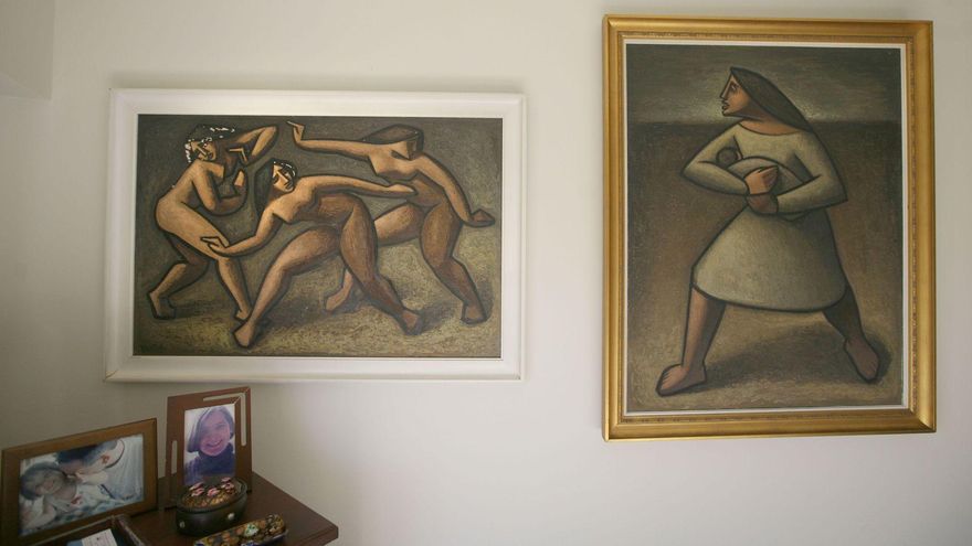 Obras de Ricardo Bastid en el museo familiar.