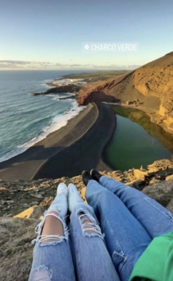 Imagen tomada por las jóvenes que subieron la montaña del Golfo, justo en el borde de la misma