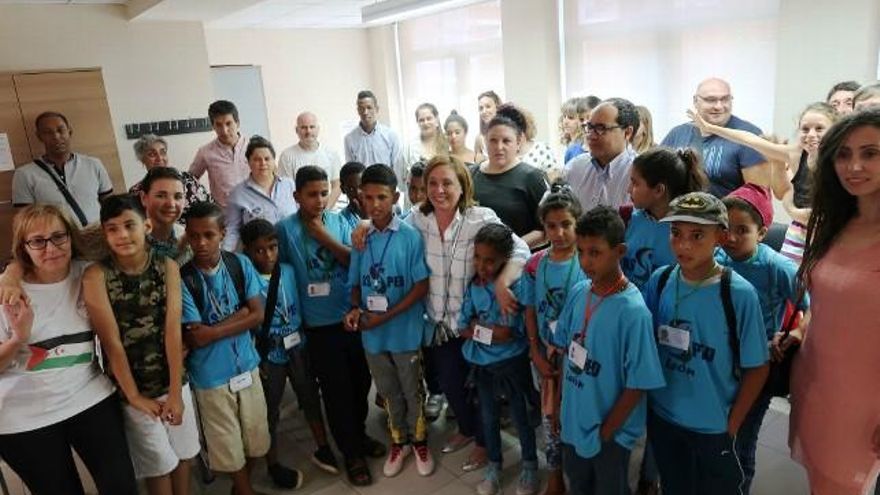 Llegada niños saharauis a León.