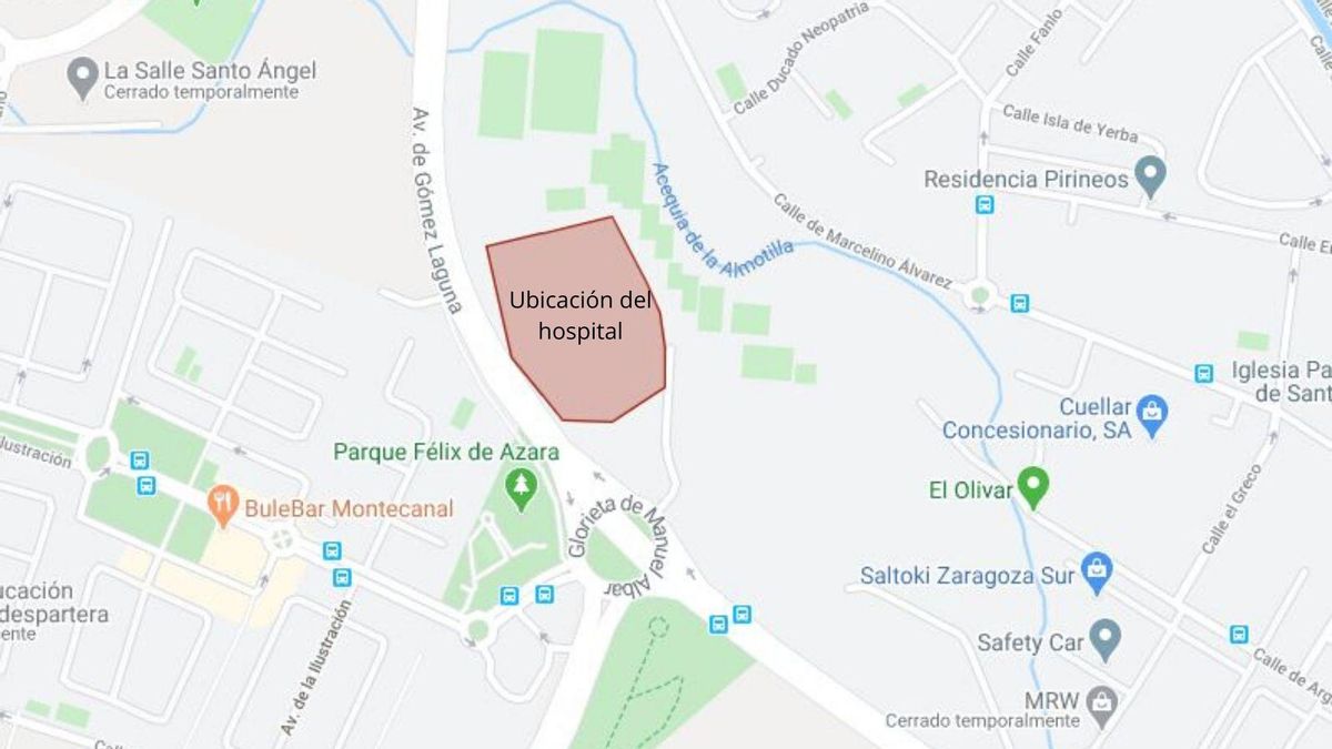 El Ayuntamiento de Zaragoza propone la construcción de un hospital privado en una parcela de la Avenida Gómez Laguna