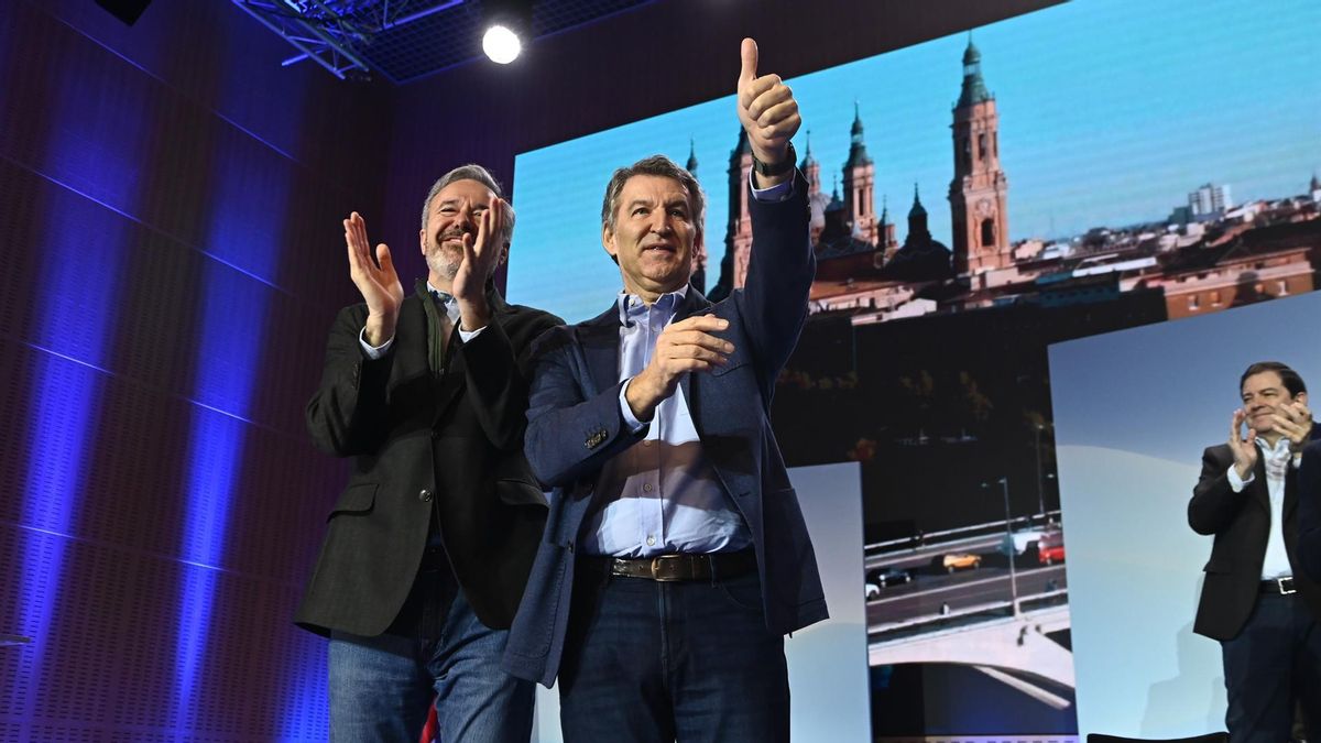 Feijóo se implica en la campaña del PP en Aragón con al menos cinco visitas, la primera este miércoles en Figueruelas