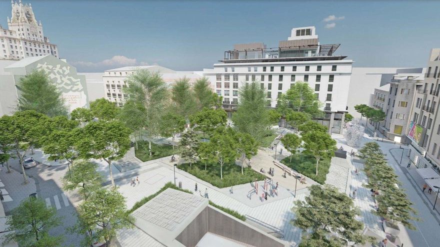 Una de las recreaciones de la futura Plaza del Carmen