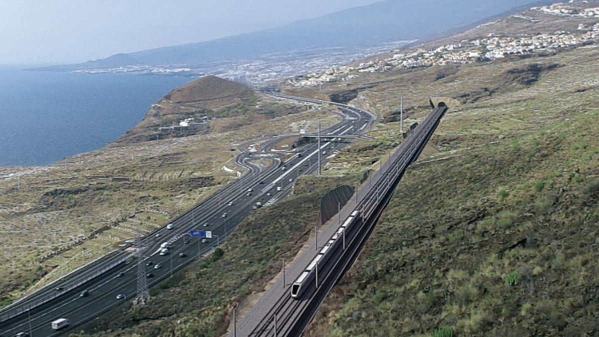 El Cabildo de Tenerife ultima con Aena el trazado del tren del sur y la llegada del tranvía a Los Rodeos