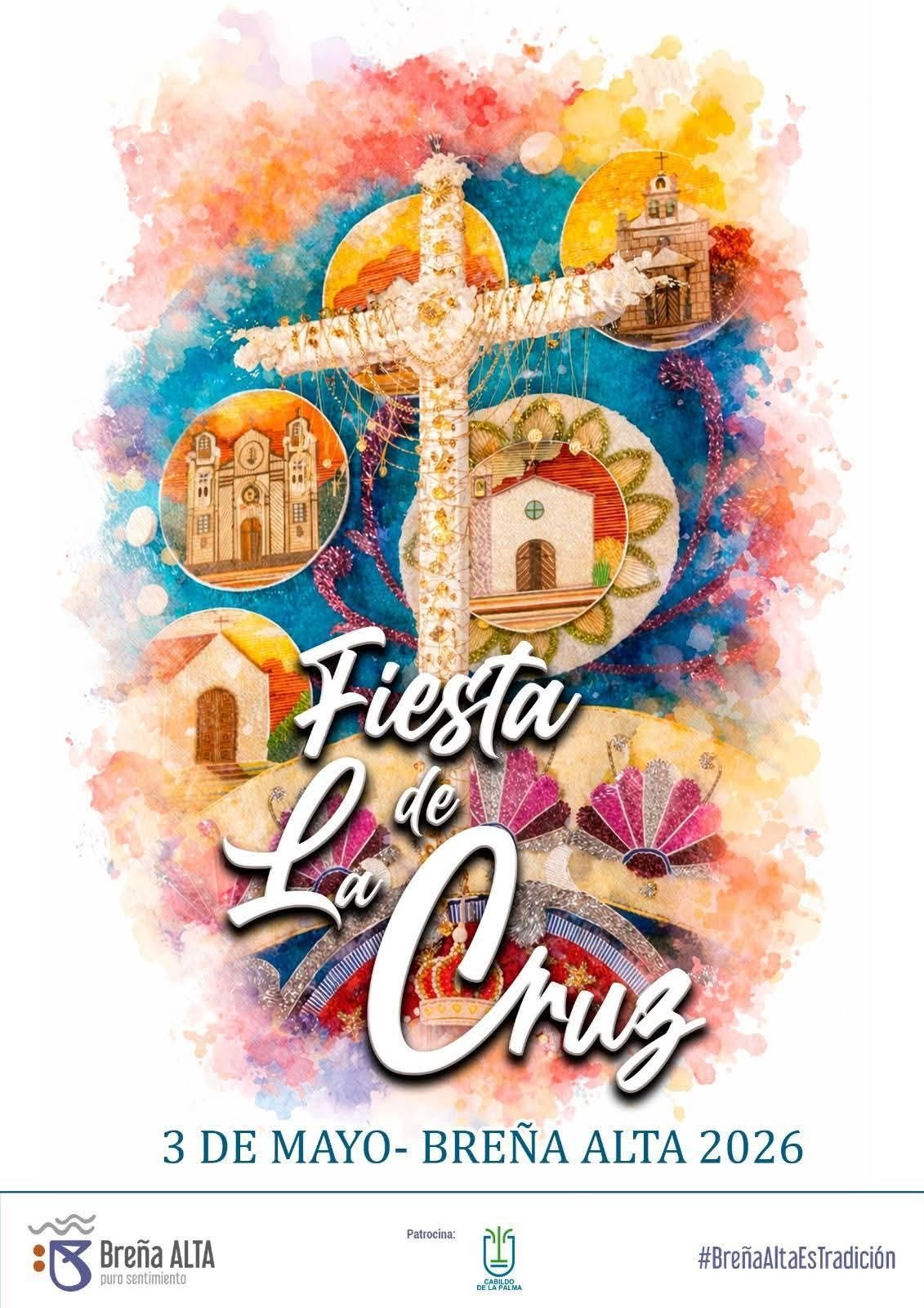 Cartel de la Fiesta de la Cruz de Breña Alta.