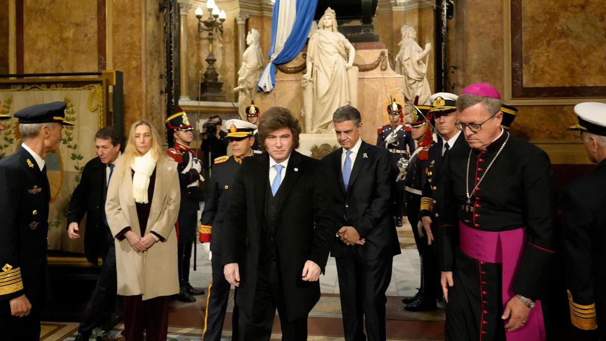 Javier Milei participó del Tedeum del 25 de mayo.