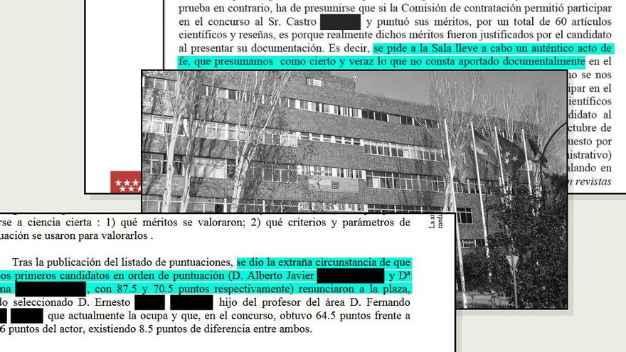 La Justicia anula la plaza concedida a un profesor en el departamento donde ejerce su padre en una universidad madrileña