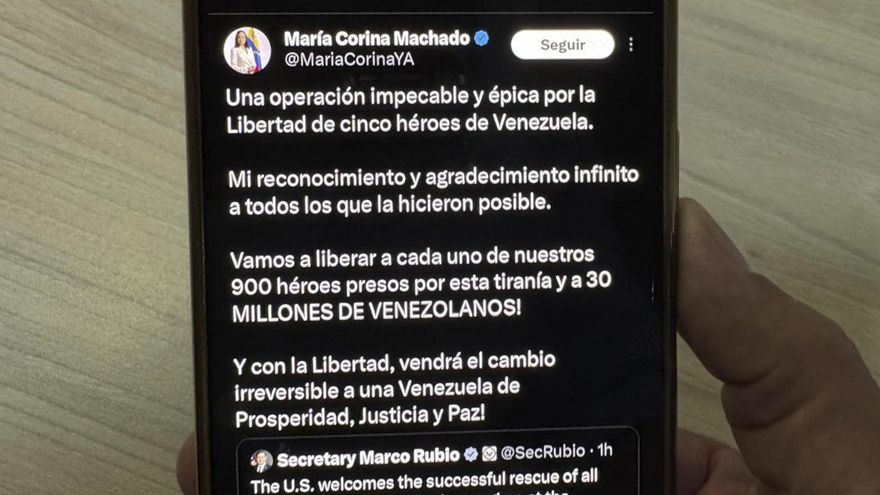 Machado agradece "operación" para "rescatar" a asilados en sede diplomática argentina