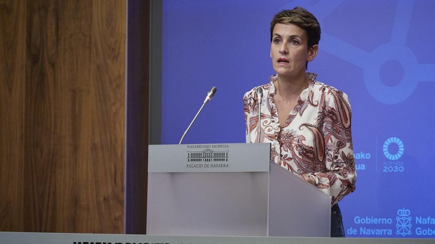 La presidenta del Gobierno de Navarra, María Chivite