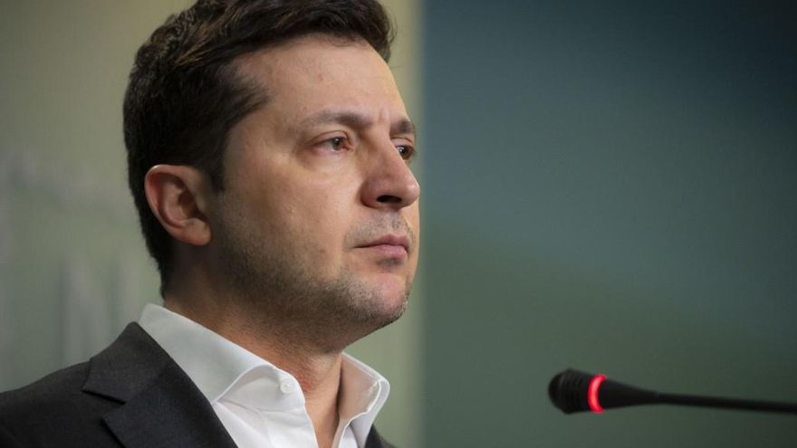 Rueda de prensa de Volodímir Zelenski el pasado 24 de febrero de 2022