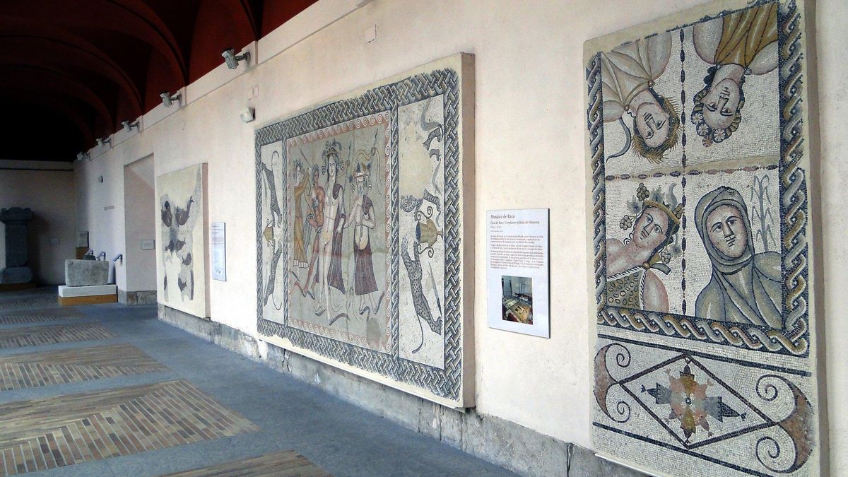 Mosaicos romanos en el Museo Arqueológico y Paleontológico de Madrid.