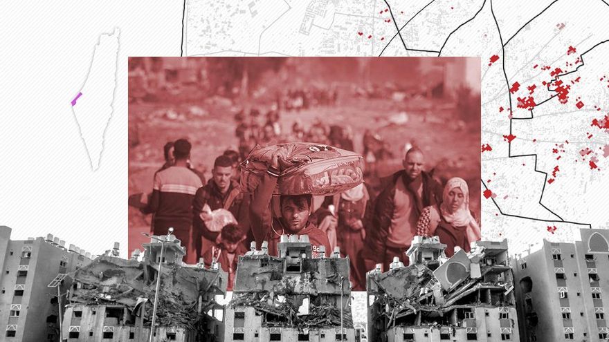 Un ataque israelí por cada 220 habitantes: los mapas de dos meses de masacre en Gaza
