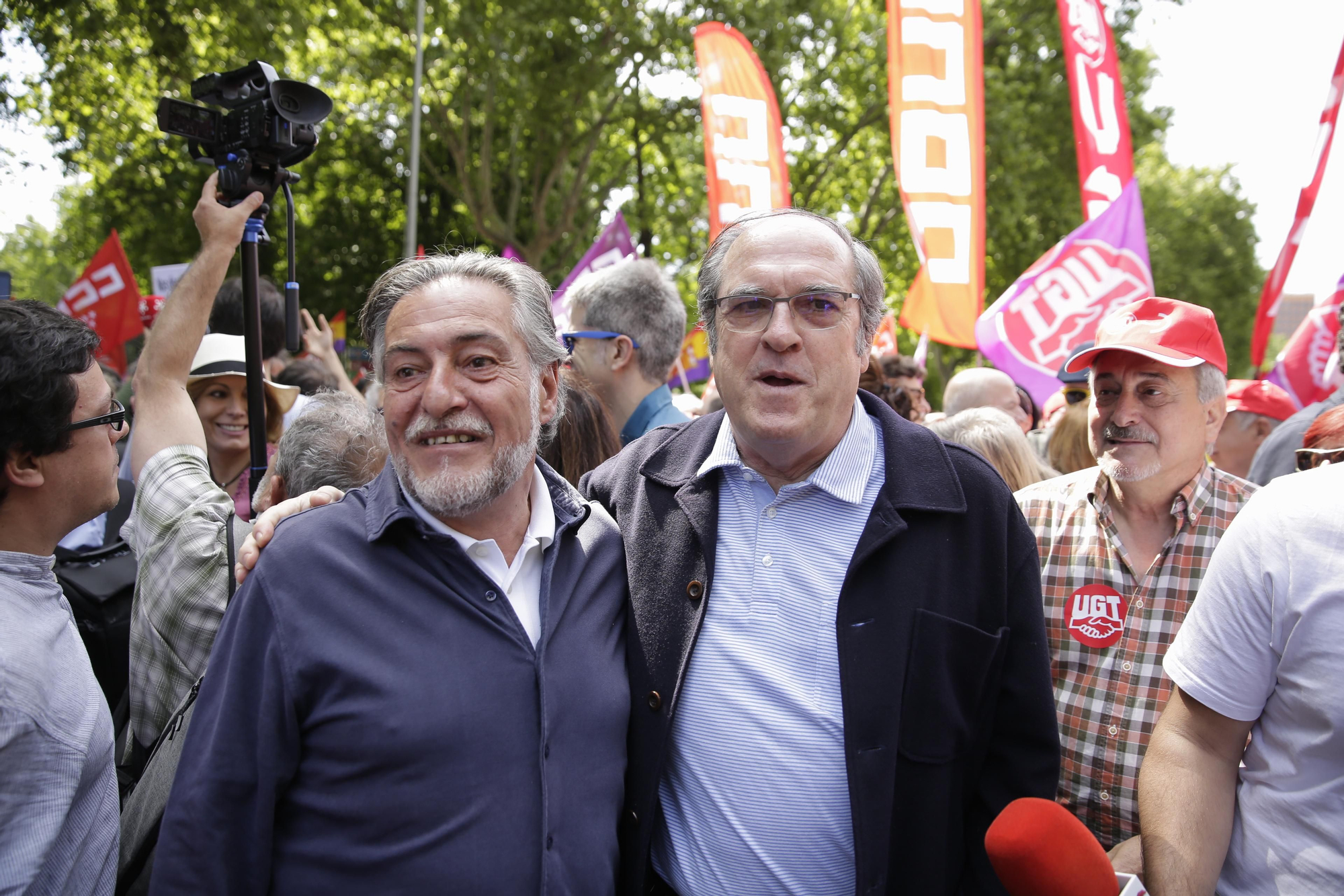 Pepu Hernández y Ángel Gabilondo, entre los asistentes a la manifestación del Primero de Mayo