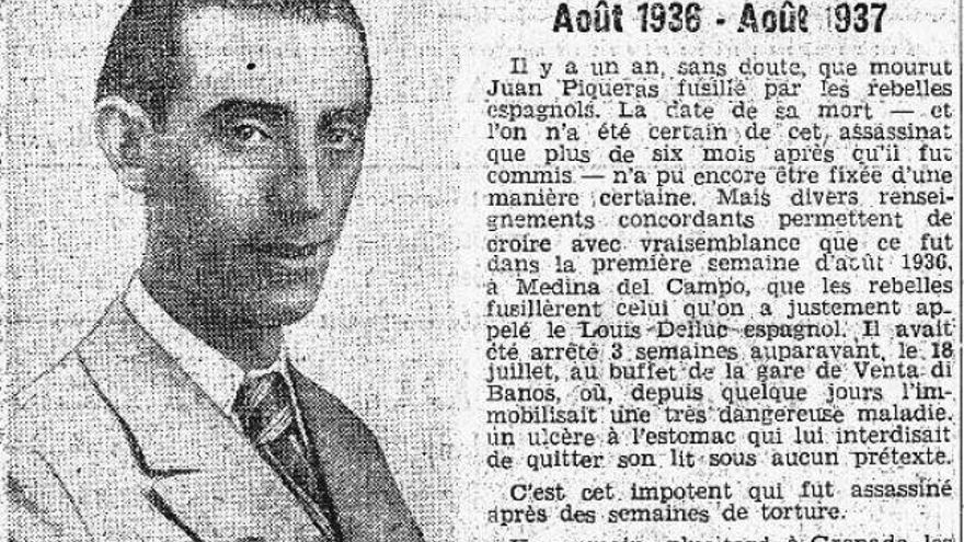 Juan Piqueras, el crítico de cine al que el franquismo fusiló