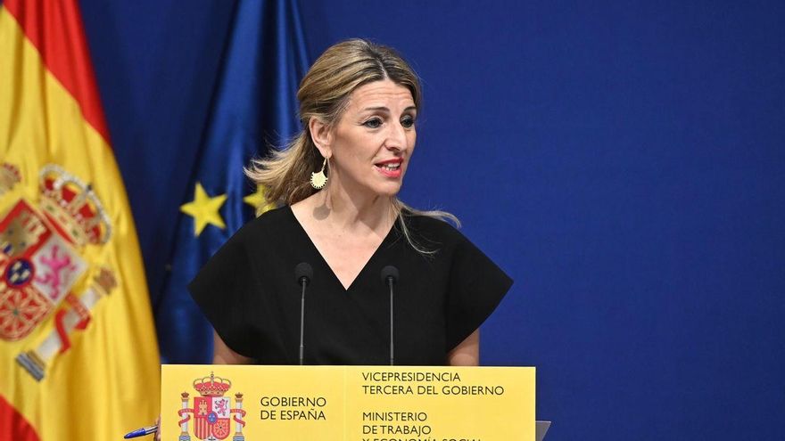 La vicepresidenta tercera y ministra de Trabajo, Yolanda Díaz, en una imagen de archivo.