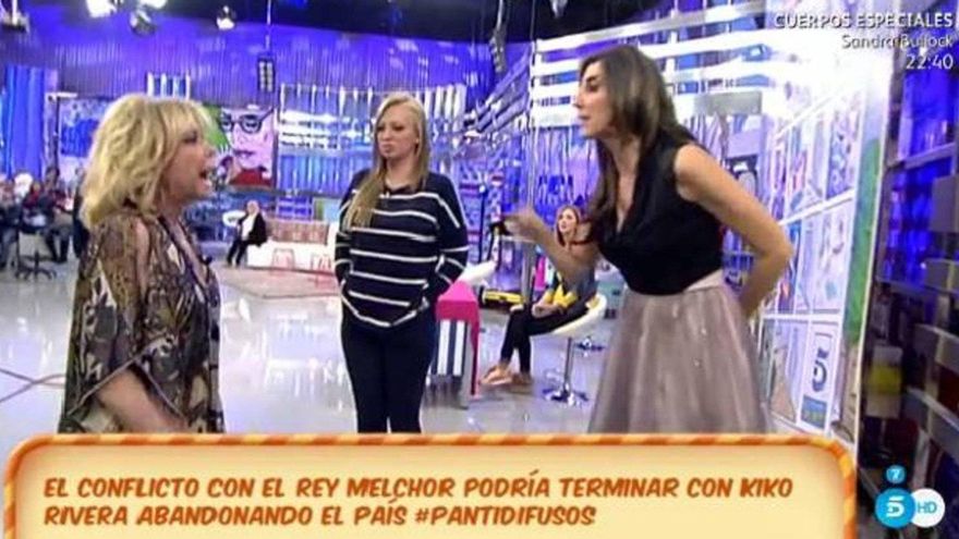 Paz Padilla en una discusión con Mila Ximénez