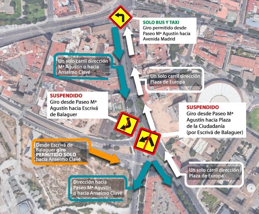 Las afecciones para vehículos privados y públicos por las obras en el Portillo.