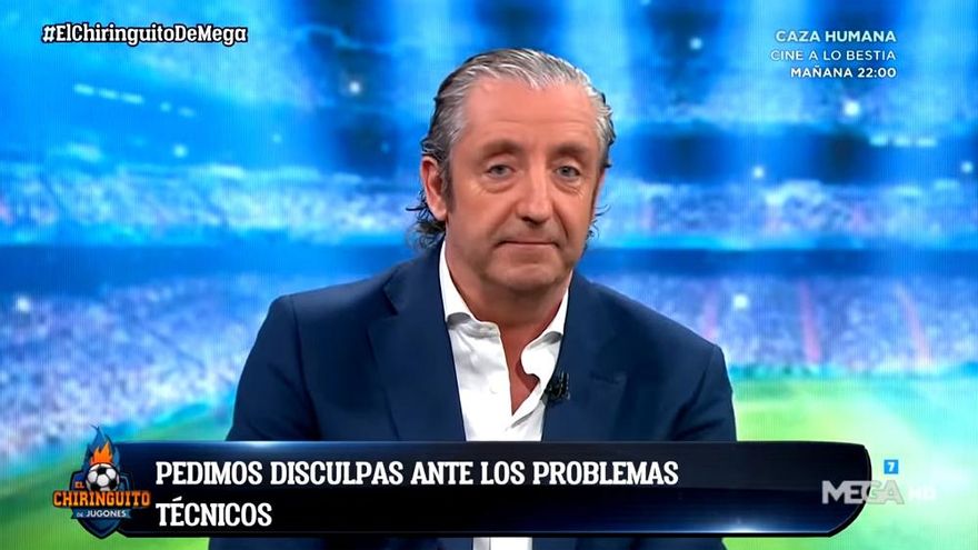 'El Chiringuito' pidió disculpas en un rótulo por sus problemas técnicos