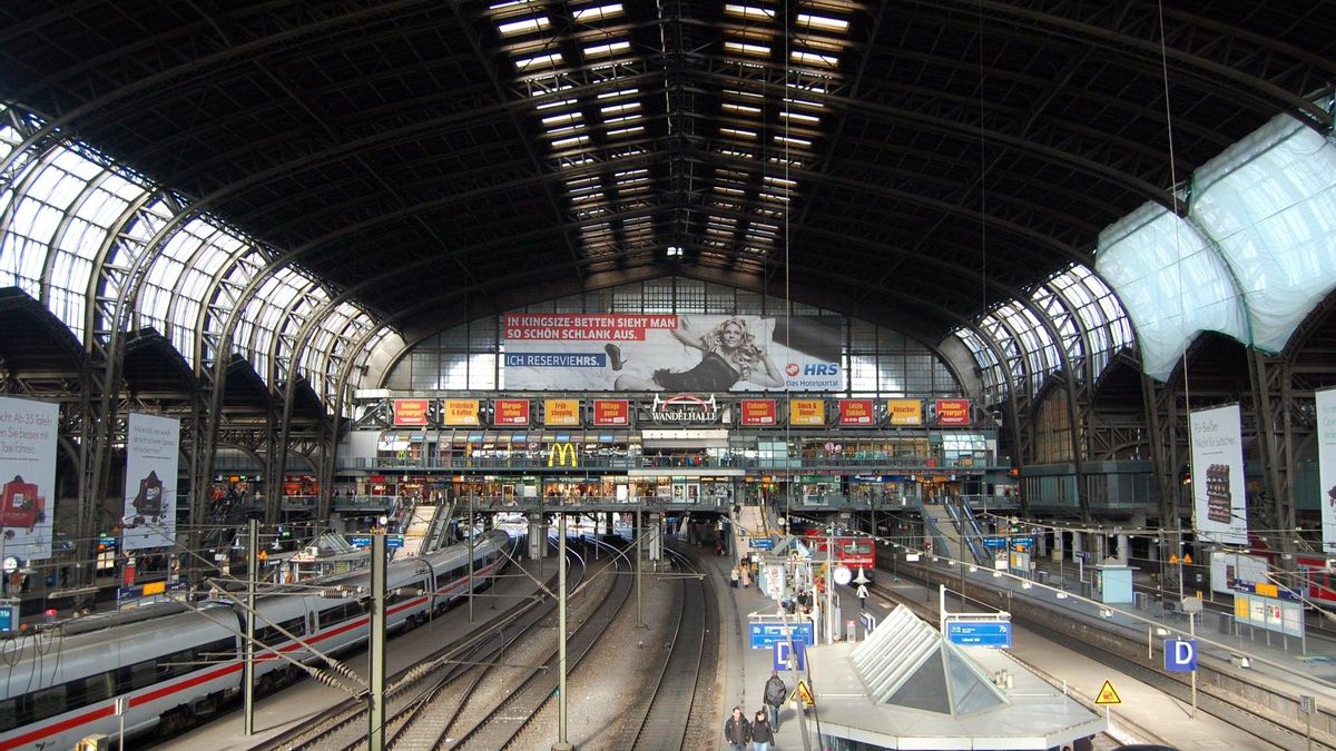 Catedral de hierro forjado. Estación de trenes de Hauptbahnhof Nord.