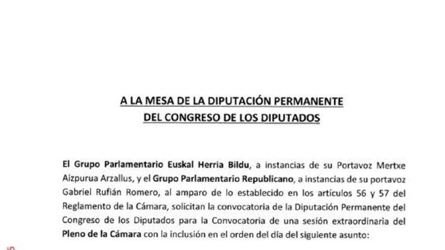 Solicitud comparecencia
