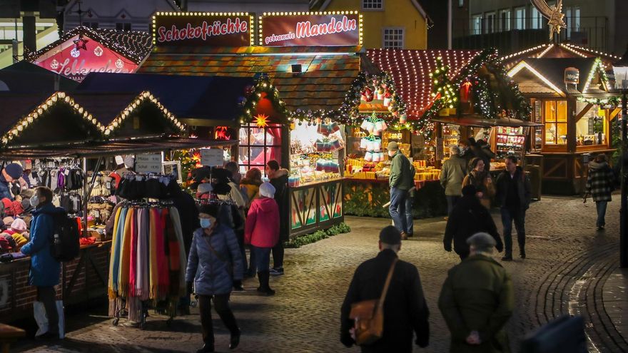 Imagen de un mercado navideño en Bremen.