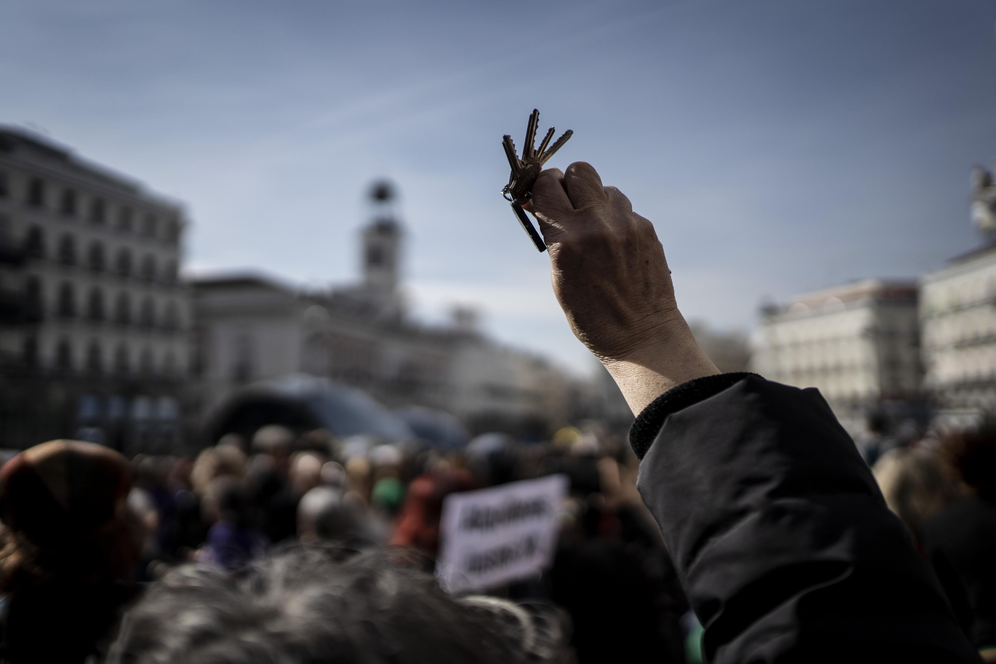 Manifestación por el derecho a la vivienda del pasado 9 de febrero en Madrid