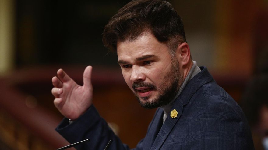 El portavoz de ERC en el Congreso, Gabriel Rufián, interviene en una sesión de Control al Gobierno en el Congreso