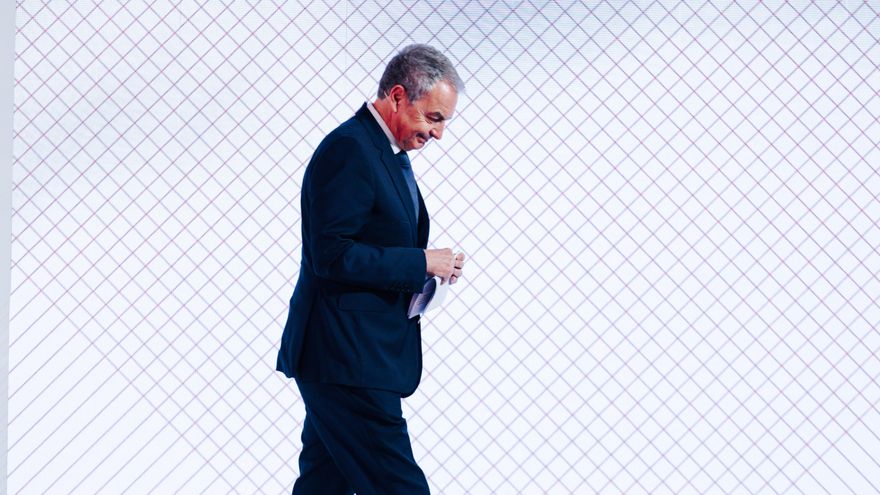 El expresidente del Gobierno José Luis Rodríguez Zapatero participa en el encuentro 'China-Europe Talent Forum'.