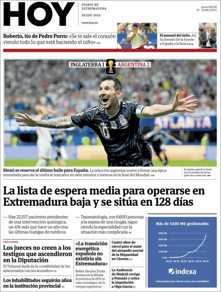 Hermosa mañana, ¿verdad? La Selección Argentina lo hizo otra vez: las tapas de los diarios se rinden ante la Scaloneta finalista