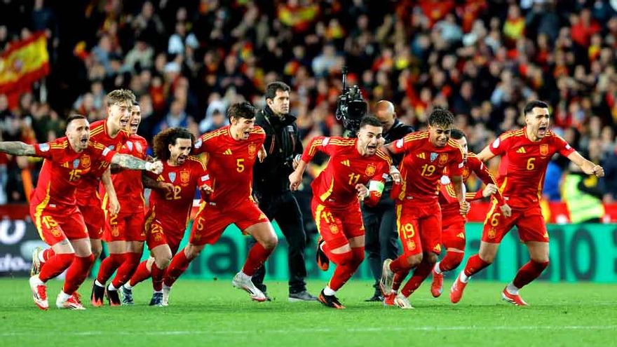 España (46.2%), a semifinales por penaltis de la Nations League ante 6.4 millones de espectadores en La 1