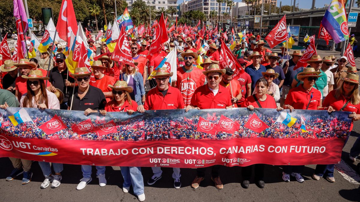Manifestación del 1 de mayo en Las Palmas de Gran Canaria.