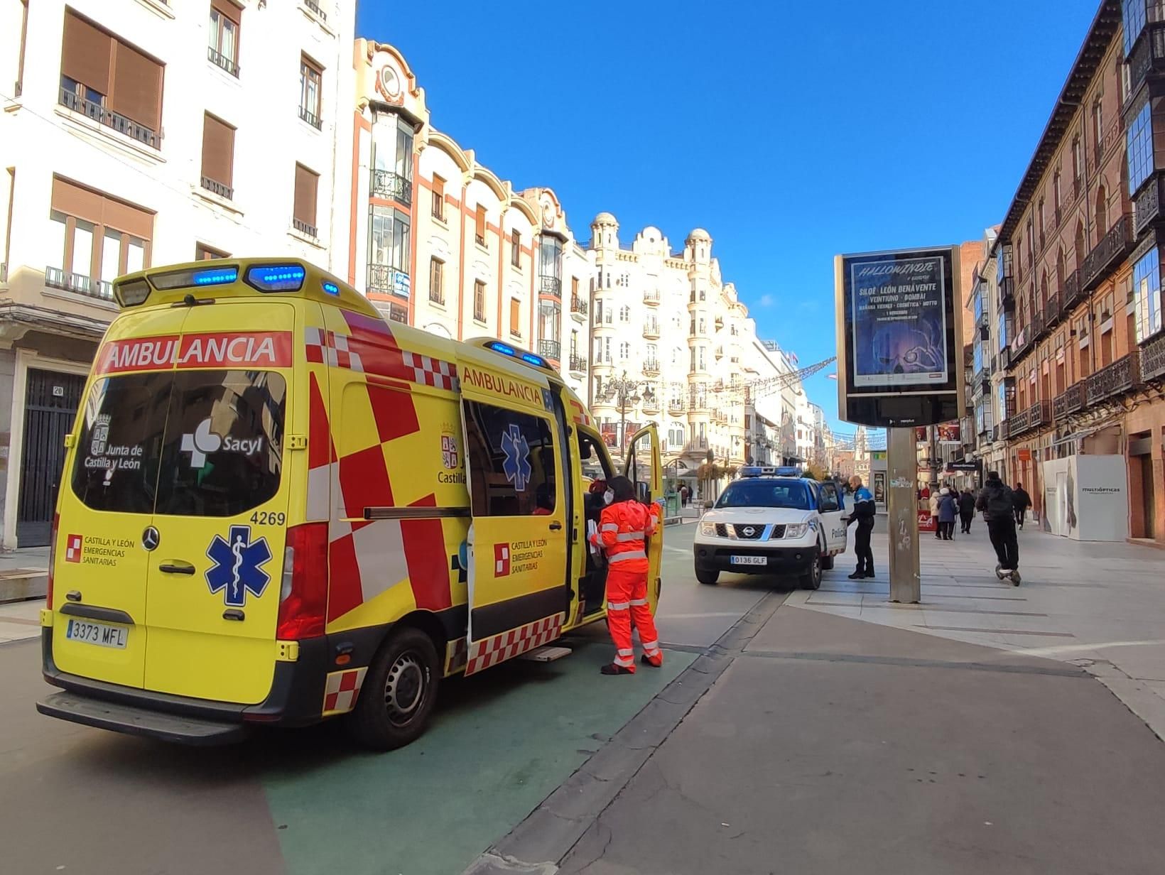 Lugar donde tuvo lugar el accidente de tráfico con una viandante herida tras atropellarla una bicicleta.