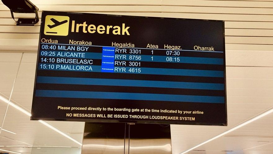 Vitoria mira los espejos de Ryanair en Santander, Charleroi y Bérgamo para impulsar su aeropuerto