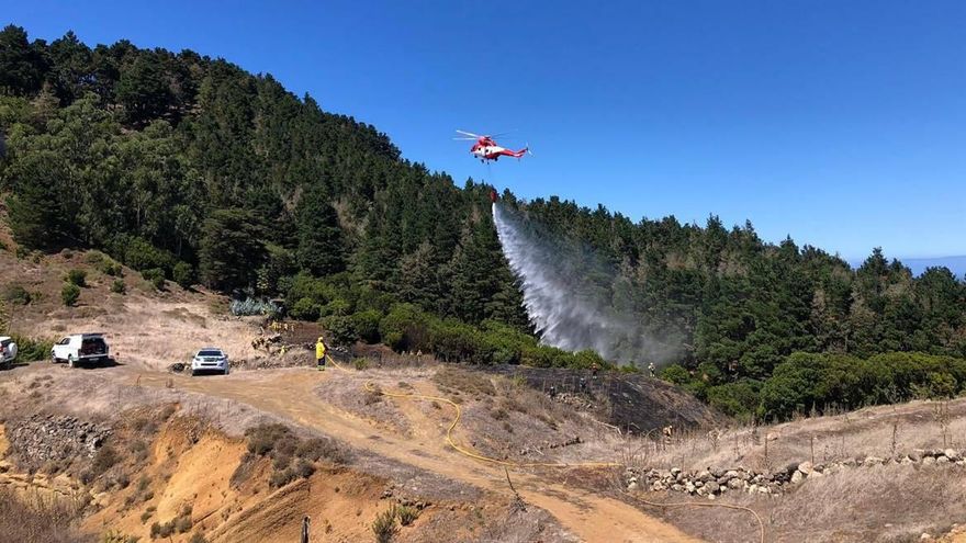 Controlado un incendio en Valverde, El Hierro, que afectó un área de 3.200 metros