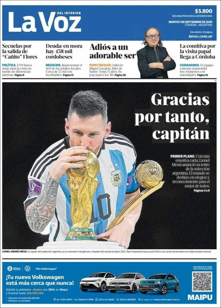 El adiós de Messi a la Selección, en las tapas de diarios de Argentina y el mundo