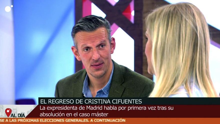 Joaquín Prat ante Cifuentes en 'Cuatro al día'