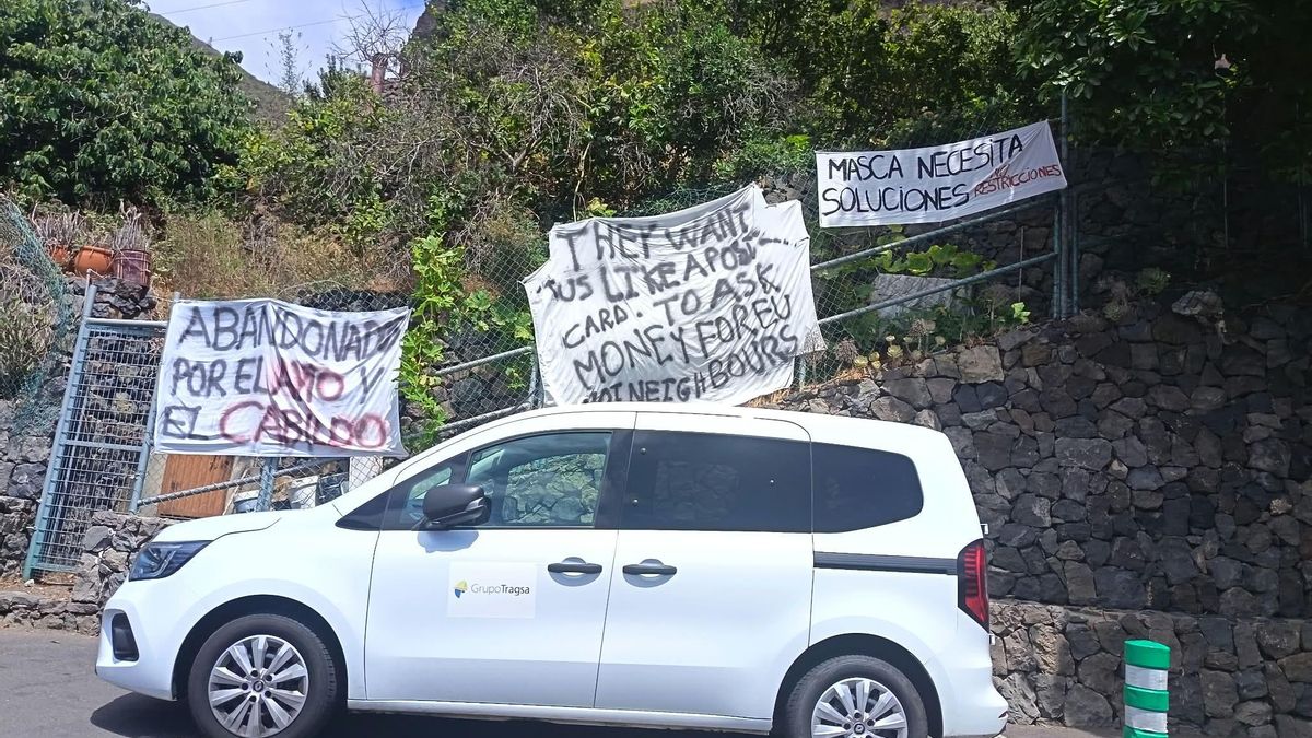 Protesta vecinal en Masca.