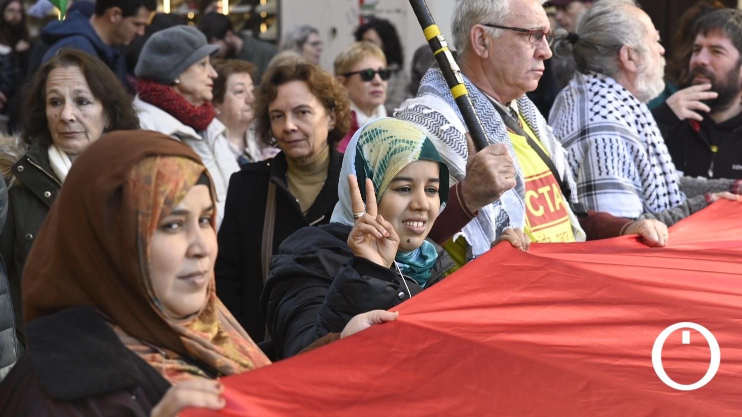Manifestación por el pueblo Palestino.