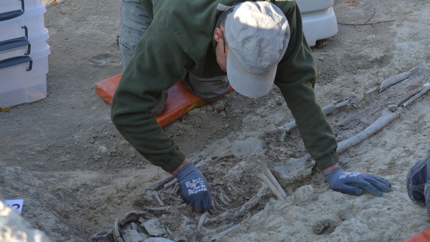 Exhumados otros cinco cuerpos de presos del fuerte de San Cristóbal en Navarra