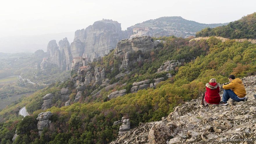 Varios miradores se asoman a Meteora para poder contemplar sus monasterios.